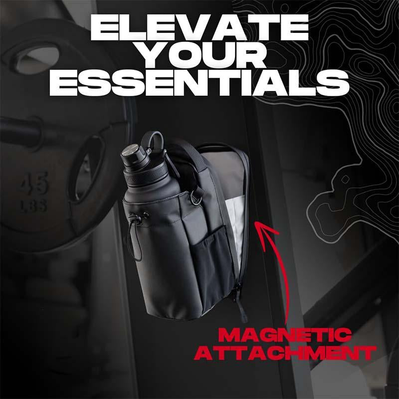 Magnetic Bottle Bag Sling Bag for Men and Women | Magnetic Gym Bag for Gym, Travel, Work, and Sports | Keep Your Items off the Dirty Gym Floor with Magnetic Attachment
